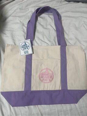 Trader Joe's Lavender Canvas Tote